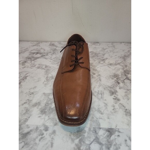Florsheim Mens 10.5 D Dress Shoes Whiskey Brown Leather Lace Up Derby Business - Picture 5 of 13